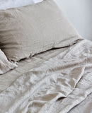 Linen Flat Sheet in Dove Grey by IN BED