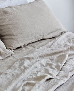 Linen Duvet Cover in Dove Grey by IN BED