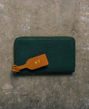 Block Wallet in Moss Green Leather