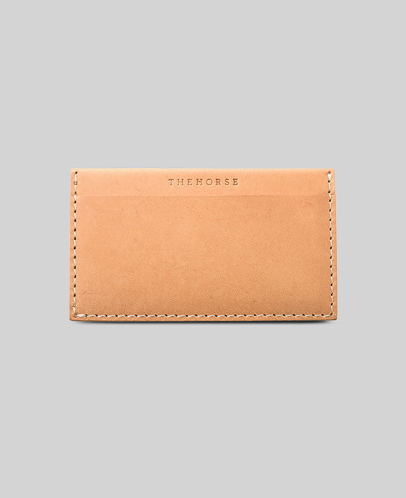 Vegetable Tan Two Pocket Card Case