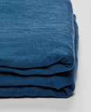 Linen Fitted Sheet in Indigo by IN BED