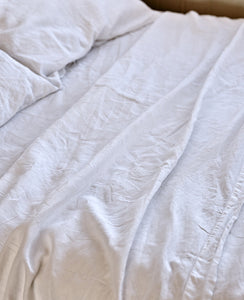 Linen Flat Sheet in White by IN BED